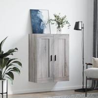 Wandkast 69,5x34x90 cm bewerkt hout grijs sonoma eikenkleurig - thumbnail