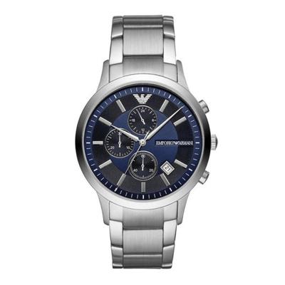 Emporio Emporio Armani Renato chronograaf quartz blauwe wijzerplaat Herenhorloge AR11164