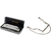 Hohner Special 20 Fis diatonische mondharmonica met harmonica houder - thumbnail