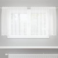 VidaXL Kantgordijn met gordijnen bloemen wit 80 x 150 cm polyester - thumbnail