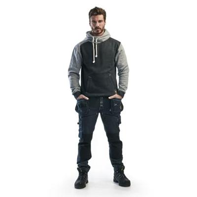 Blåkläder Hooded Sweatshirt 33991157 | Zwart melange/Grijs | Maat 3XL - 7330509465332