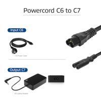 ACT AK5247 Netsnoer Stroomkabel C6 - C13 | Zwart | 20 cm - thumbnail