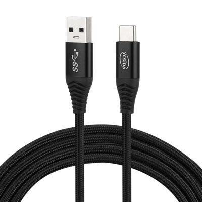 1 8 m Nylon gevlochten koord USB Type-C Data synchronisatie opladen kabel met 110 koperen draden ondersteuning voor snel opladen voor Galaxy Huawei