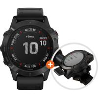 Garmin Fenix 6X Pro - Zwart - 51 mm + Garmin Fenix 6 Quickfit fietssteun - thumbnail