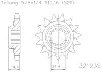ESJOT Sprocket 520 15z racing - thumbnail