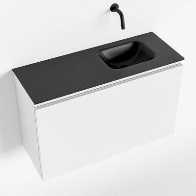 MONDIAZ OLAN 80cm toiletmeubel talc. LEX wastafel urban rechts geen kraangat MONDIAZ OLAN 80cm toiletmeubel talc. LEX wastafel urban rechts geen kraangat