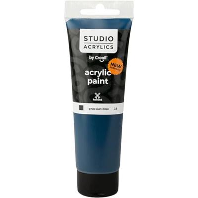 Creall Studio Acrylverf, dekkend, prussian blue (34), 120 ml/ 1 fles Creall Studio Acrylverf, dekkend, prussian blue (34), 120 ml/ 1 fles