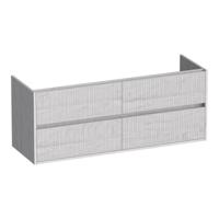 Brauer Adore Wavy - Onderkast - 140 cm - met 4 Softclose Lades Greeploos en 2 Sifon Uitsparingen - Forest Seashell - thumbnail