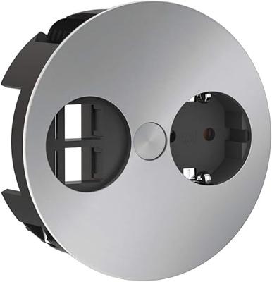 Bachmann 931.001 Stopcontact (opbouw) Met USB, Aanraakbeveiliging, Met Cat6-bus IP20 Chroom - thumbnail