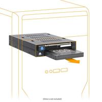 Icy Dock MB522SP-B 2x2,5 trayless hotswap mobile rack voor externe 3,5 - thumbnail