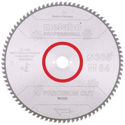 Metabo 628229000 Cirkelzaagblad 305 mm Aantal tanden: 84 1 stuk(s)