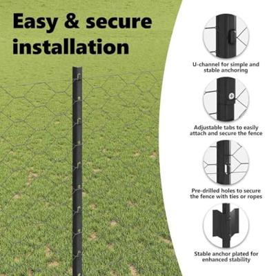 VidaXL Hek met paal grijs 1,4 x 25 m staal