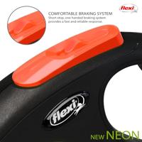 Flexi rollijn new neon tape zwart / oranje - thumbnail