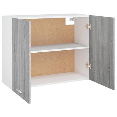 Bovenkast Lyon 80x31x60 cm bewerkt hout grijs sonoma eikenkleurig