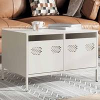 Tv-meubel 68x50x43,5 cm koudgewalst staal wit - thumbnail