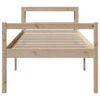 Seniorenbed met hoofdbord massief grenenhout 90x200 cm - thumbnail
