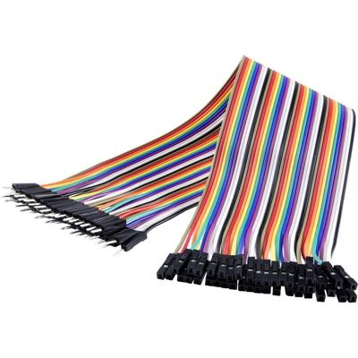 Renkforce JKMF403 Jumperkabel Arduino, Banana Pi, Raspberry Pi® [40x Draadbrug-stekker - 40x Draadbrug-bus] 30.00 cm Bont
