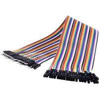 Renkforce JKMF403 Jumperkabel Arduino, Banana Pi, Raspberry Pi® [40x Draadbrug-stekker - 40x Draadbrug-bus] 30.00 cm Bont - thumbnail