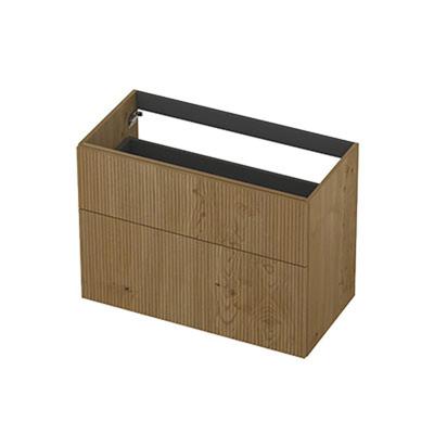 INK - Onderkast 2L A-sym Fin. Gefr. Tbv Greep - 900x450x650 Mm - Natur