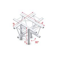 Showtec DT22 Decotruss 024 5-weg kruis met down 90g apex down - thumbnail