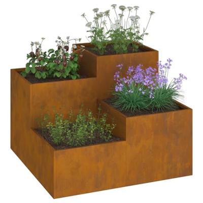 Tuin Bloempot Roestig 100 x 100 x 60 cm Cortenstaal