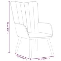 Relaxstoel fluweel lichtgrijs - thumbnail