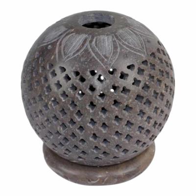 Theelichthouder Zeepsteen Rond Marrakech (12 x 11 x 11 cm) Theelichthouder Zeepsteen Rond Marrakech (12 x 11 x 11 cm)