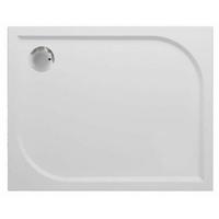 GO by Van Marcke Argon douchebak polybeton gelcoat 100x80x3cm rechthoek afvoer D90mm zonder potenstel wit EBG-1080S - thumbnail