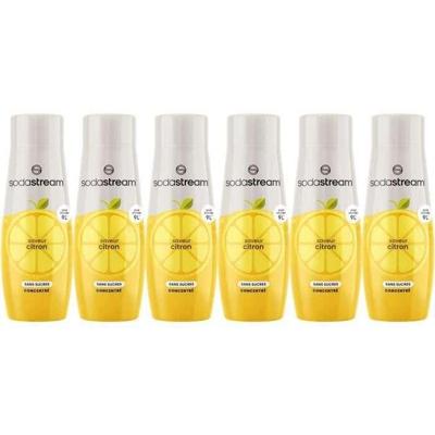 SODASTREAM Concentrates - Pak van 6 suikervrije citroenconcentraten - Tot 54 liter dranken - 440 ml