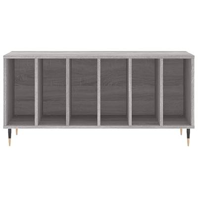 Platenkast 100x38x48 cm bewerkt hout grijs sonoma eikenkleurig