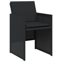 13-delige Tuinset met kussens poly rattan zwart - thumbnail