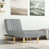 Chaise longue stof lichtgrijs - thumbnail