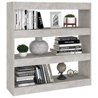 Boekenkast/kamerscherm 100x30x103 cm betongrijs - thumbnail