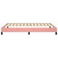 Bedframe fluweel roze 140x190 cm - thumbnail