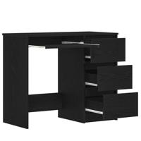 Bureau 90x45x76 cm spaanplaat zwart eikenkleurig - thumbnail