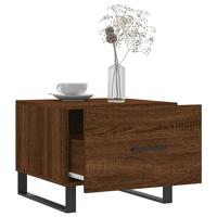 Salontafels 2 st 50x50x40 cm bewerkt hout bruin eikenkleur - thumbnail