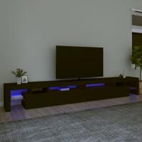Tv-meubel met LED-verlichting 290x36,5x40 cm zwart - thumbnail