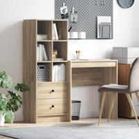 Bureau met lade 2 pcs Sonoma Eiken - thumbnail