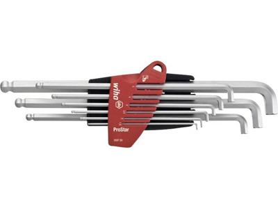 Stiftsleutelset haaks met houder 9-delig professioneel inch Wiha 35480