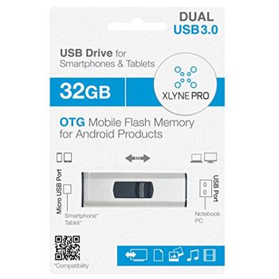 Xlyne OTG USB-stick smartphone/tablet Zilver 32 GB USB-A 3.2 Gen 1, Micro-USB 2.0