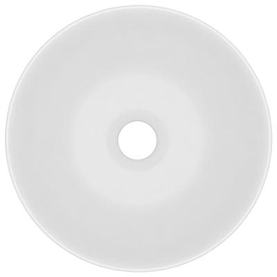 VidaXL Wastafel rond keramiek matwit VidaXL Wastafel rond keramiek matwit