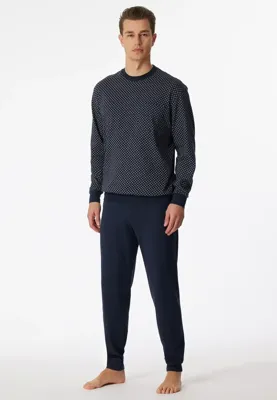 Schiesser Schiesser Pyjama Long 159620 darkblue 62/5XL