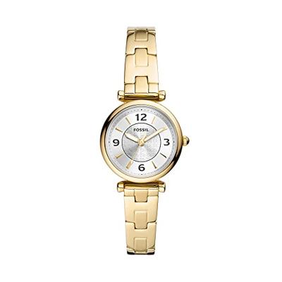 Fossil ES5203 Horloge Carlie staal goud- en zilverkleurig 28 mm