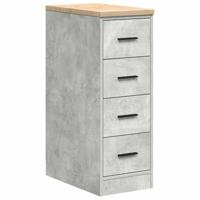 Garagekast 30x51x85 cm massief grenenhout betongrijs - thumbnail