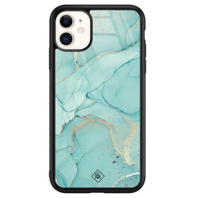 iPhone 11 glazen hardcase - Touch of mint