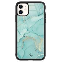 iPhone 11 glazen hardcase - Touch of mint - thumbnail