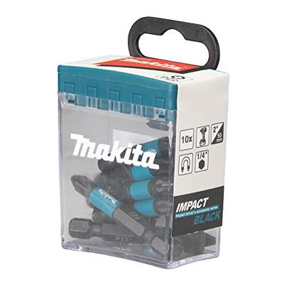 Makita Accessoires E-12413 Slagschroefbit | PZ2x50mm | X Impact Black | 10 stuks - E-12413 - thumbnail
