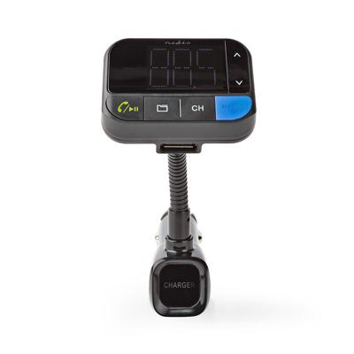 FM-Audiotransmitter voor Auto | Zwanenhals | Handsfree bellen | 1.5 " | LED-Scherm | Bluetooth® | 5.0 V DC / 1.0 A / 5.0 V DC / 2.4 A | Bass boost | Google Assistant / Siri | Zwart - thumbnail