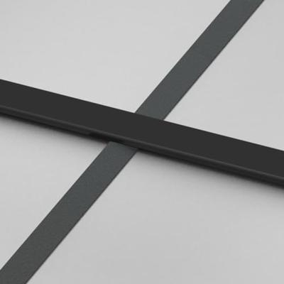 VidaXL Schuifdeur 76x205 cm gehard glas en aluminium zwart VidaXL Schuifdeur 76x205 cm gehard glas en aluminium zwart