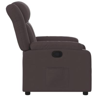 Fauteuil verstelbaar stof donkerbruin